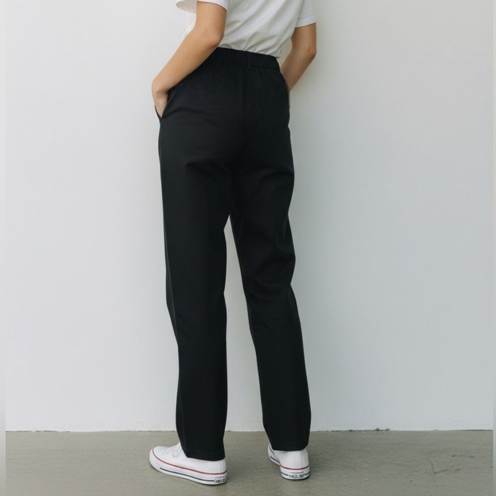 Denver Hayes Classic Fit Casual Cotton Black Trousers - Picture 2 of 10